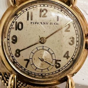 Very Rare Men’s 18k Solid Gold case & 14k gold case Tiffany  Watch